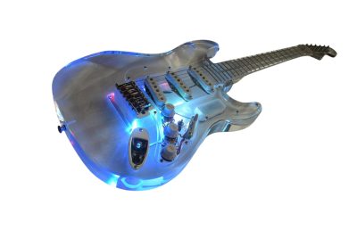 Custom Regent ST LED Plexiglass Acrylic Body Fretboard Electric Guitar - Image 10