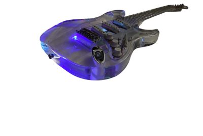 Custom Regent ST LED Plexiglass Acrylic Body Fretboard Electric Guitar - Image 8