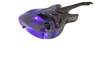 Custom Regent ST LED Plexiglass Acrylic Body Fretboard Electric Guitar - Image 7