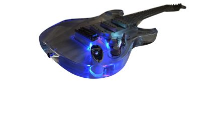 Custom Regent ST LED Plexiglass Acrylic Body Fretboard Electric Guitar - Image 6
