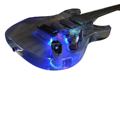 Custom Regent ST LED Plexiglass Acrylic Body Fretboard Electric Guitar - Image 6