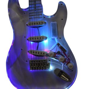 Custom Regent ST LED Plexiglass Acrylic Body Fretboard Electric Guitar