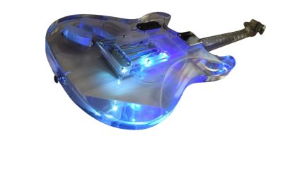 Custom Regent ST LED Plexiglass Acrylic Body Fretboard Electric Guitar - Image 5
