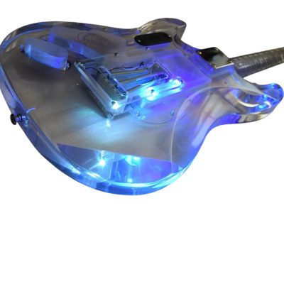 Custom Regent ST LED Plexiglass Acrylic Body Fretboard Electric Guitar - Image 5