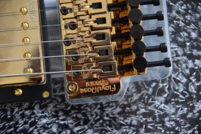 Custom Crown Plexiglass Acrylic Body Neck Explorer Tremolo Electric Guitar Led Lights - Image 7