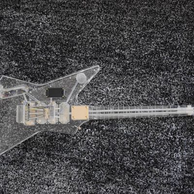Custom Crown Plexiglass Acrylic Body Neck Explorer Tremolo Electric Guitar Led Lights - Image 16
