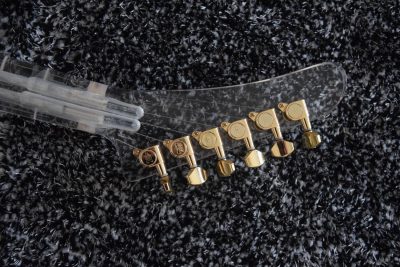 Custom Crown Plexiglass Acrylic Body Neck Explorer Tremolo Electric Guitar Led Lights - Image 17
