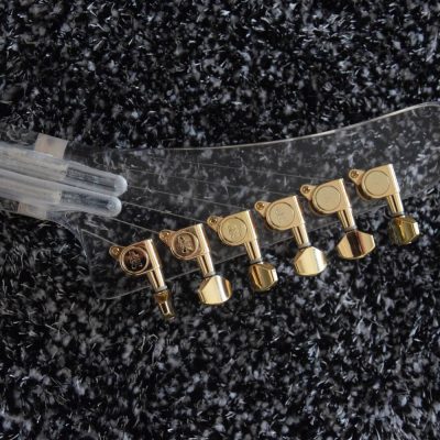 Custom Crown Plexiglass Acrylic Body Neck Explorer Tremolo Electric Guitar Led Lights - Image 17