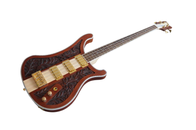 Custom Nova Lemmy Kilmister 4003 Antique Carved With Oak Leaves Bass - Image 2