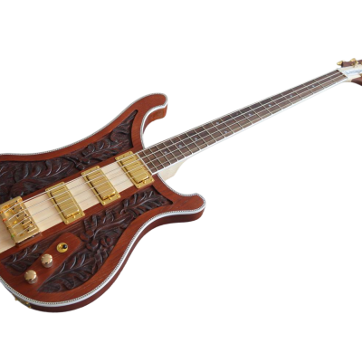 Custom Nova Lemmy Kilmister 4004 Antique Carved With Oak Leaves Bass - Image 2