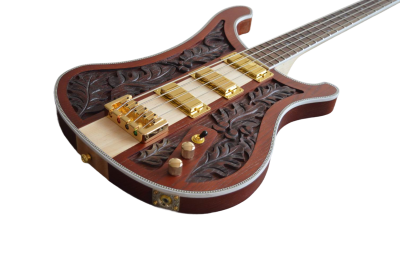 Custom Nova Lemmy Kilmister 4003 Antique Carved With Oak Leaves Bass - Image 4