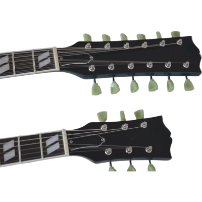 Custom Crown SG Don Felder Transparent Blue Burst Double Neck 12 6 String EDS1275 Electric Guitar - Image 2