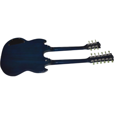 Custom Crown SG Don Felder Transparent Blue Burst Double Neck 12 6 String EDS1275 Electric Guitar - Image 7