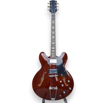 Custom Crown ES335 Noel Gallagher Dark Wine Red Electric Guitar - Image 2