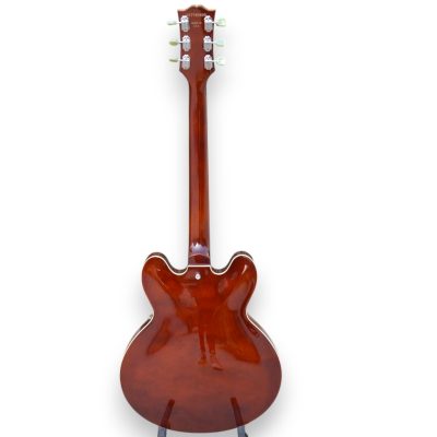 Custom Crown ES335 Noel Gallagher Dark Wine Red Electric Guitar - Image 5