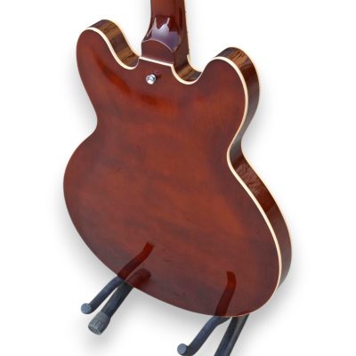 Custom Crown ES335 Noel Gallagher Dark Wine Red Electric Guitar - Image 7
