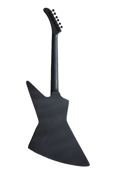 Custom Obsidian Hetfield JH2 Matte Black Diamond Plate Explorer Deer Skull Electric Guitar - Image 8
