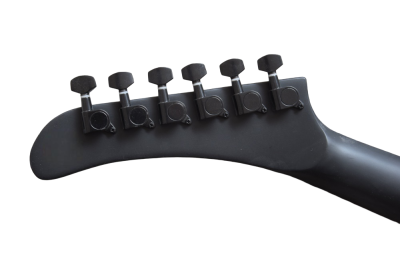 Custom Obsidian Hetfield JH2 Matte Black Diamond Plate Explorer Deer Skull Electric Guitar - Image 10