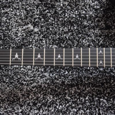Custom Obsidian Hetfield JH2 Matte Black Diamond Plate Explorer Deer Skull Guitar - Image 5