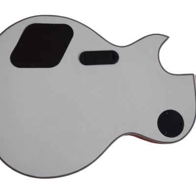 Custom Obsidian James Iron Metal Cross Snow White Black Stripes Guitar - Image 7