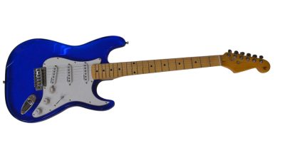Custom Regent Blue Plexiglass Acrylic Lucite LED Guitar ST Maple Fretboard - Image 10