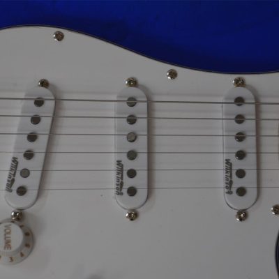 Custom Regent Blue Plexiglass Acrylic Lucite LED Guitar ST Maple Fretboard - Image 2