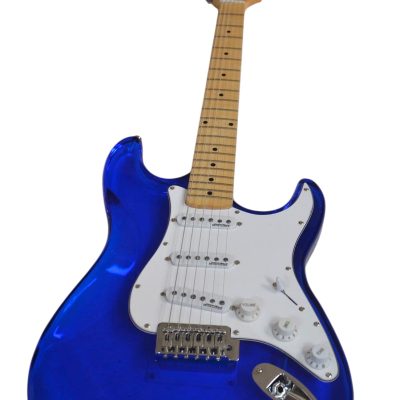 Custom Regent Blue Plexiglass Acrylic Lucite LED Guitar ST Maple Fretboard - Image 7