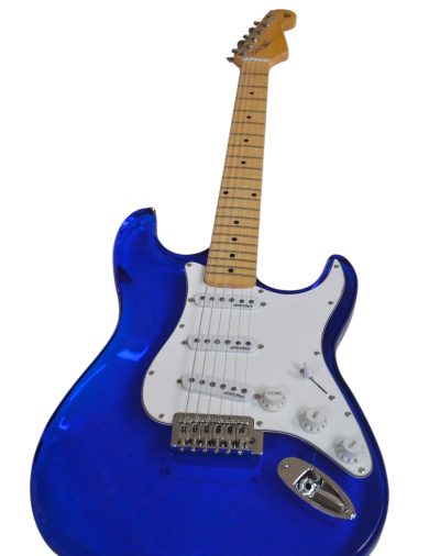 Custom Regent Blue Plexiglass Acrylic Lucite LED Guitar ST Maple Fretboard - Image 7