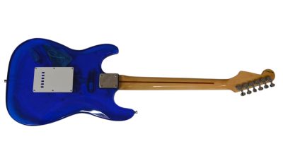 Custom Regent Blue Plexiglass Acrylic Lucite LED Guitar ST Maple Fretboard - Image 6