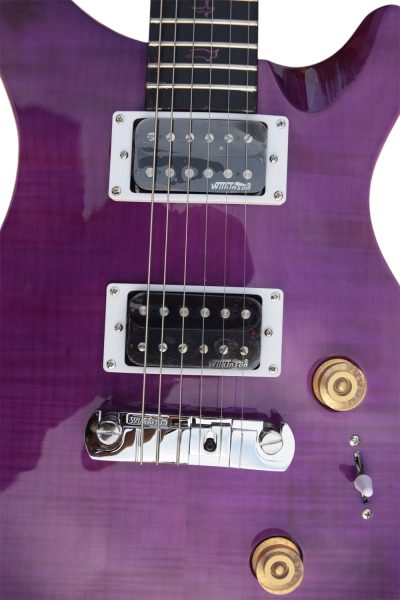 Custom Monarch Purple Violet Tiger Maple Top Guitar - Image 6