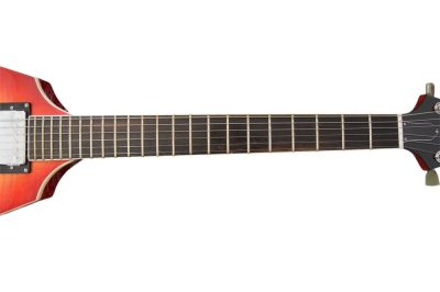 Custom Crown Flying V Bengal Red Prophecy Flame Maple Top Guitar - Image 9