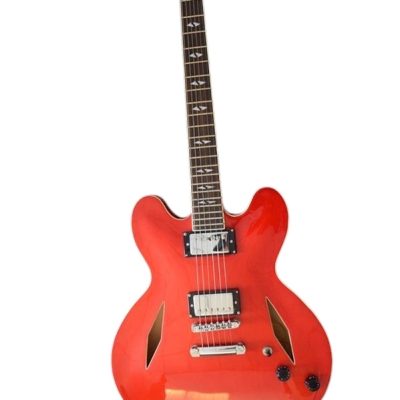 Custom Crown DG335 Dave Grohl Red 6 String Electric Guitar - Image 9