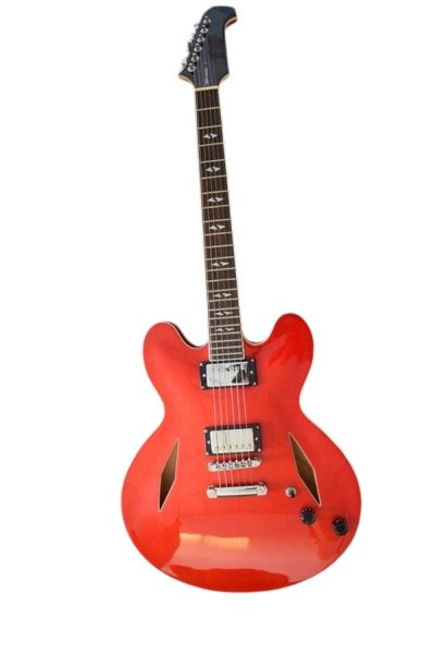 Custom Crown DG335 Dave Grohl Red 6 String Electric Guitar - Image 9