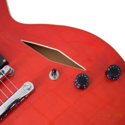 Custom Crown DG335 Dave Grohl Red 6 String Electric Guitar - Image 7