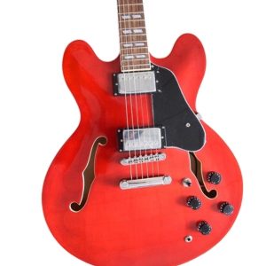 Custom Crown ES335 Semi Hollow Body Red Fhole Guitar