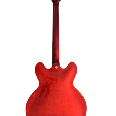 Custom Crown ES335 Semi Hollow Body Red Fhole Guitar - Image 5
