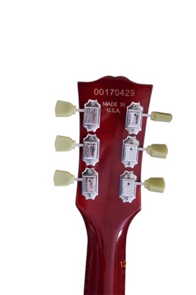 Custom Crown ES335 Semi Hollow Body Red Fhole Guitar - Image 4