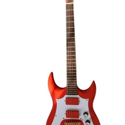 Custom Crown SG Eye Fire Engine Red Finish Guitar - Image 5