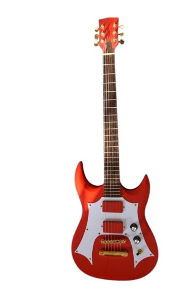 Custom Crown SG Eye Fire Engine Red Finish Guitar - Image 5