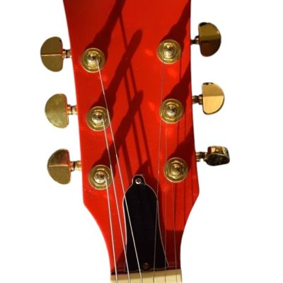 Custom Crown SG Eye Fire Engine Red Finish Guitar - Image 6