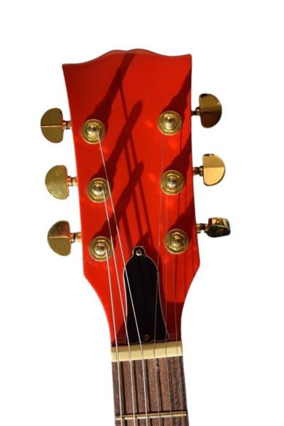 Custom Crown SG Eye Fire Engine Red Finish Guitar - Image 6