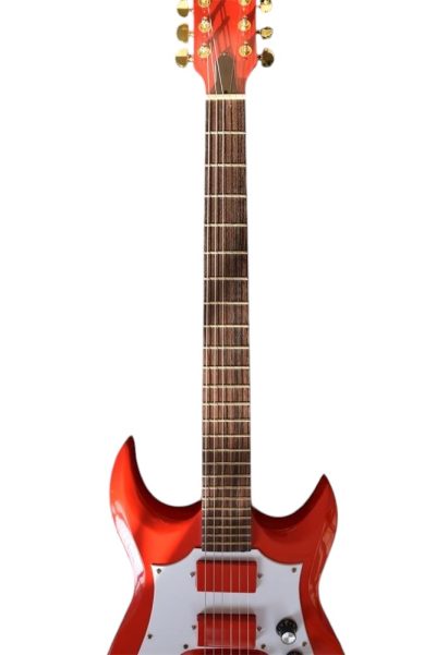 Custom Crown SG Eye Fire Engine Red Finish Guitar - Image 7