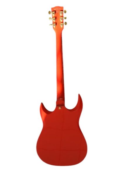 Custom Crown SG Eye Fire Engine Red Finish Guitar - Image 9