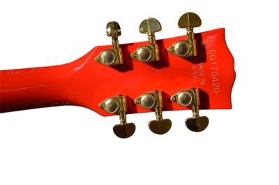 Custom Crown SG Eye Fire Engine Red Finish Guitar - Image 4