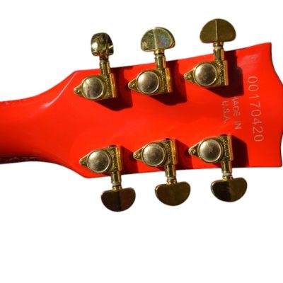 Custom Crown SG Eye Fire Engine Red Finish Guitar - Image 4