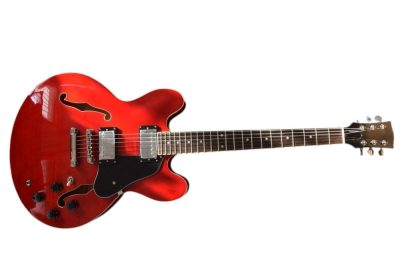 Custom Crown ES335 Semi Hollow Body Artist Cherry Fhole Guitar - Image 12