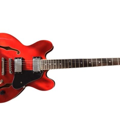 Custom Crown ES335 Semi Hollow Body Artist Cherry Fhole Guitar - Image 12