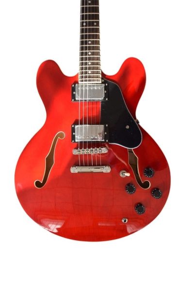 Custom Crown ES335 Semi Hollow Body Artist Cherry Fhole Guitar