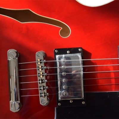 Custom Crown ES335 Semi Hollow Body Artist Cherry Fhole Guitar - Image 9