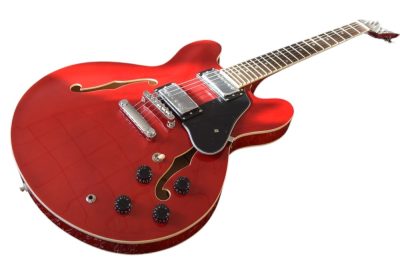 Custom Crown ES335 Semi Hollow Body Artist Cherry Fhole Guitar - Image 8